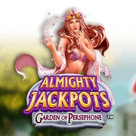 Almighty Jackpots: Garden of Persephone online game logo by Novomatic on bonuskongg.com
