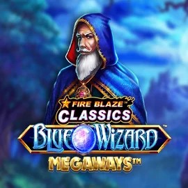 Fire Blaze Blue Wizard Megaways logo by Rarestone Gaming Bonuskong Casino