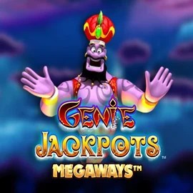 Genie Jackpots Megaways slot logo by Blueprint Gaming at Bonuskong Casino