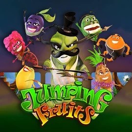 Jumping Fruits online game logo by Wazdan on bonuskongg.com