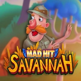 Mad Hit Savannah slot visual from RubyPlay available on bonuskongg.com