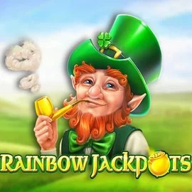 Rainbow Jackpots by Red Tiger Gaming, showcased at bonuskongg.com – game logo