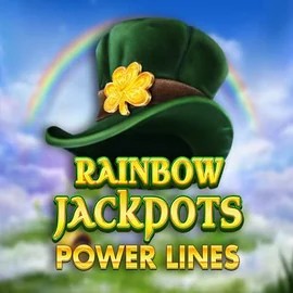 Rainbow Jackpots Power Lines slot icon by Red Tiger Gaming, available at Bonuskong Casino