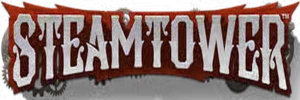 Steam Tower Slot online game logo by NetEnt on bonuskongg.com